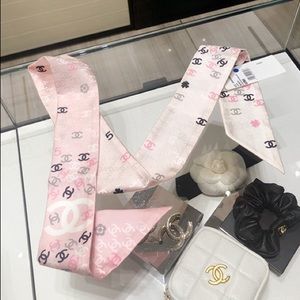 Authentic Chanel 22C Twilly Slim Bandeau Scarf